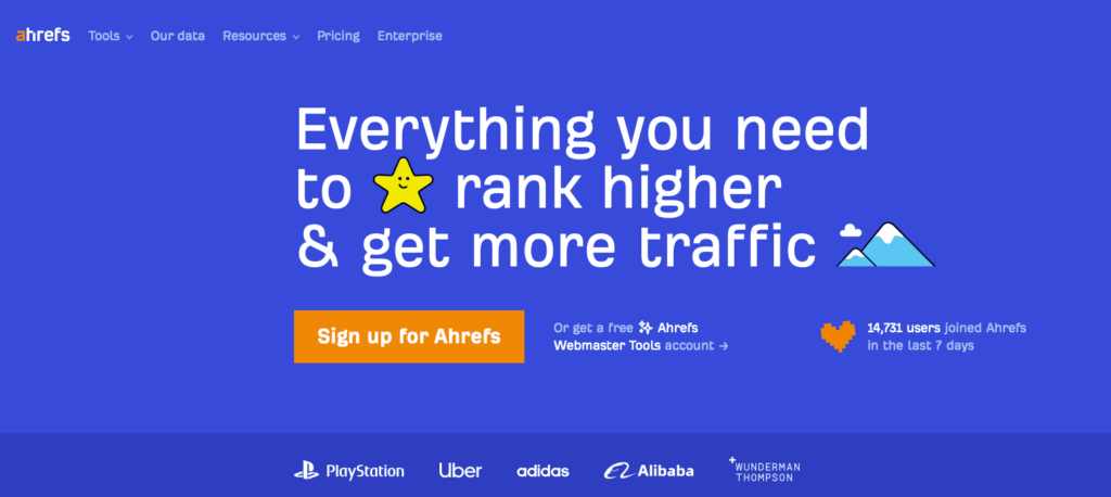 ahrefs website