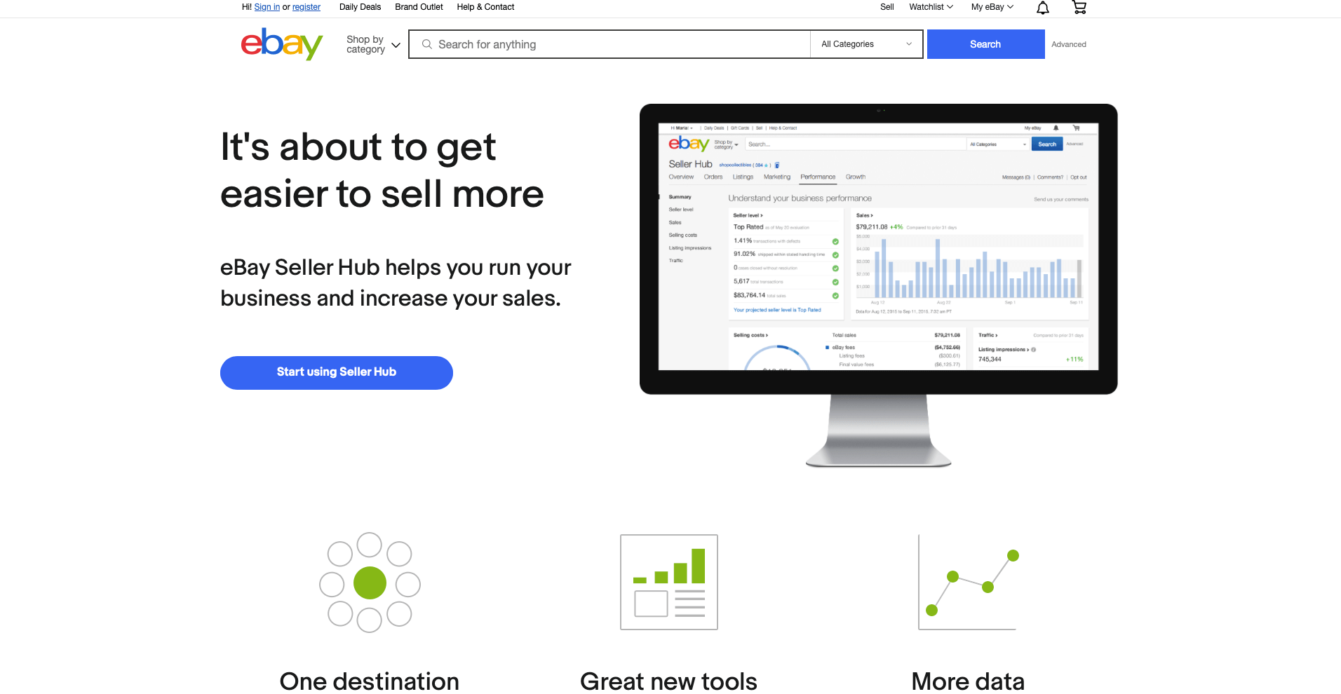 ebay seller hub