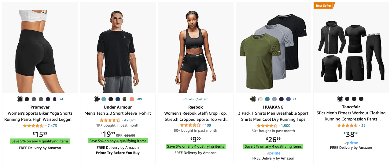 exercise clothing