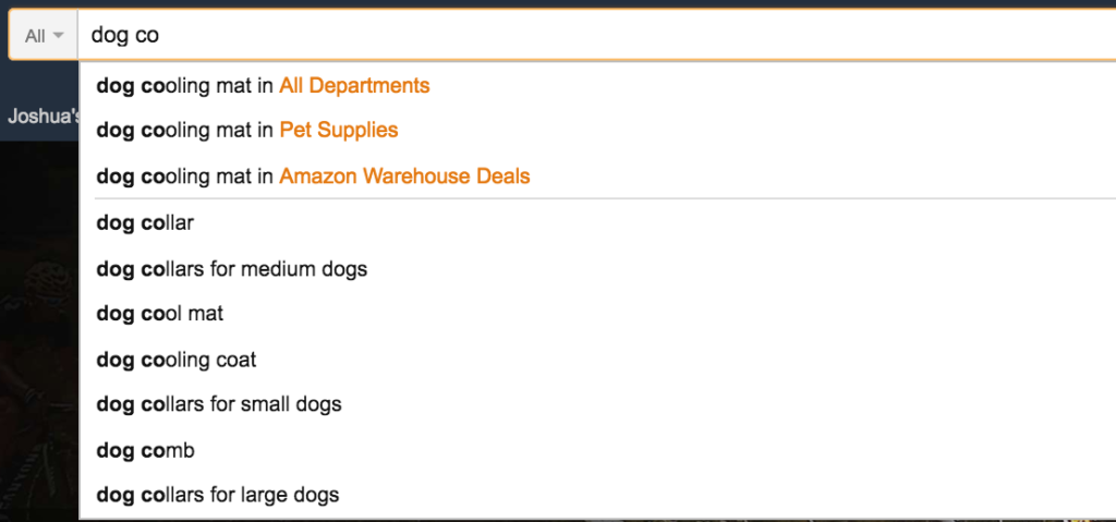 Amazon keyword