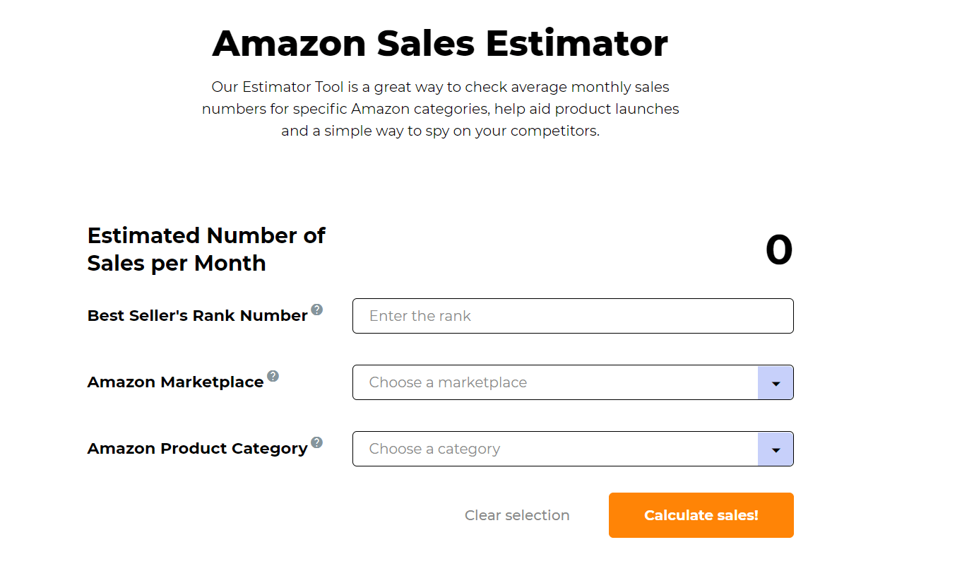 JungleScout sales estimator